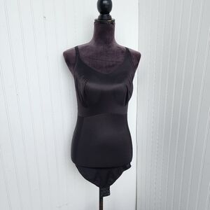 Cupid Women's Extra Firm Wireless Shaping Bodysuit black 42D
